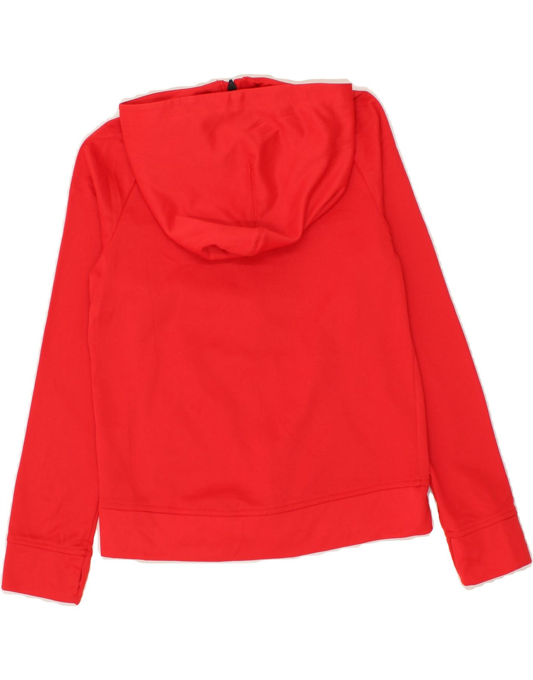 NIKE Womens Dri Fit Graphic Zip Hoodie Sweater UK 12 Medium Red Polyester Vintage Nike and Second-Hand Nike from Messina Hembry 