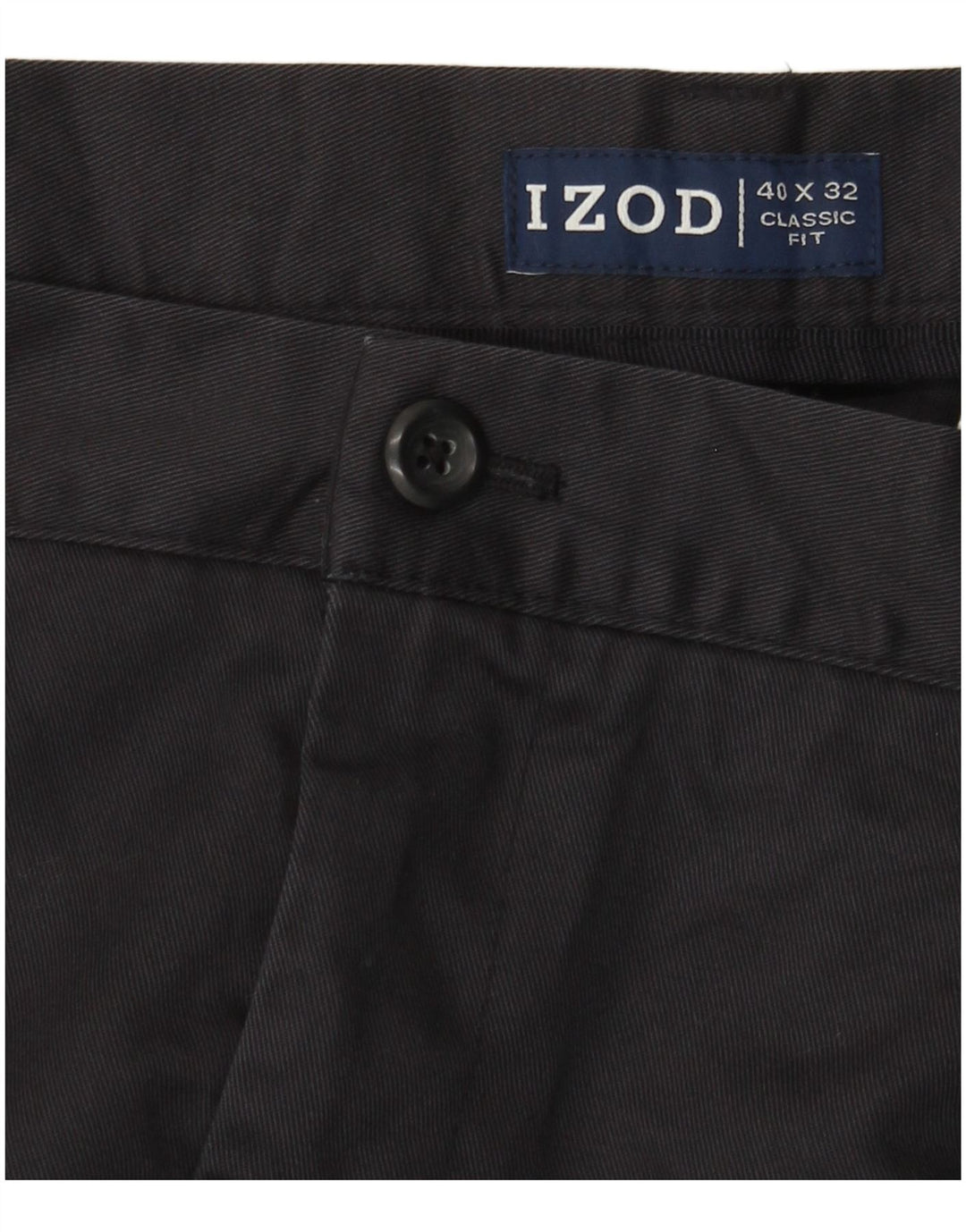 IZOD Mens Classic Fit Cropped Trousers W40 L25 Navy Blue