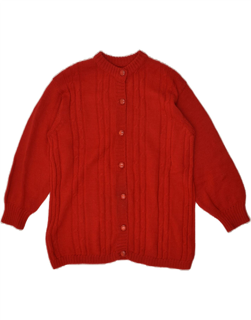 VINTAGE Womens Cardigan Sweater UK 14 Medium Red | Vintage Vintage | Thrift | Second-Hand Vintage | Used Clothing | Messina Hembry 