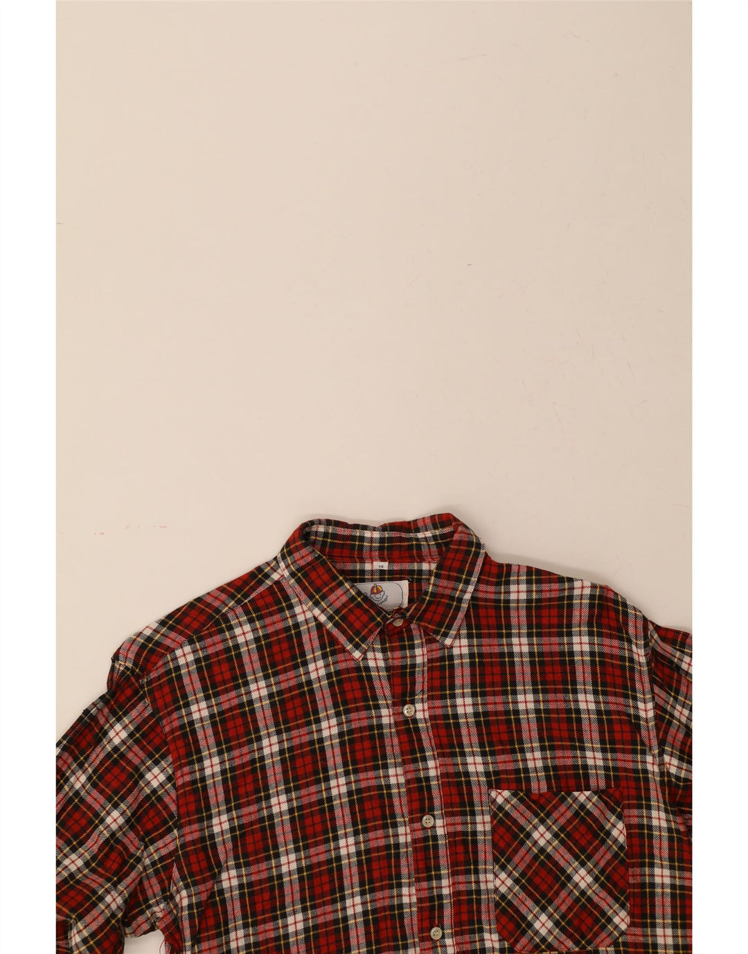 ALEGRIA Womens Flannel Shirt UK 14 Large Red Check Cotton Vintage Alegria and Second-Hand Alegria from Messina Hembry 