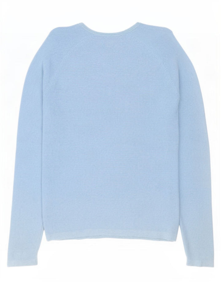 Penguin Mens Boat Neck Jumper Sweater Medium Blue Cotton