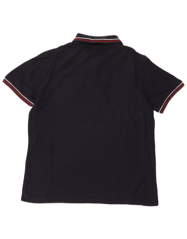 Lotto Mens Polo Shirt Medium Navy Blue Cotton