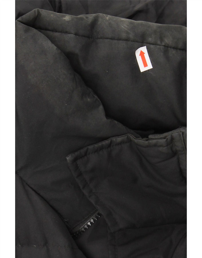 FILA Mens Hooded Padded Jacket UK 38 Medium Black Polyester Vintage Fila and Second-Hand Fila from Messina Hembry 