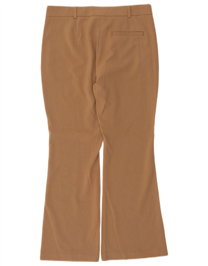 Marks & Spencer Womens Bootcut Chino Trousers UK 12 Medium W30 L28 Beige