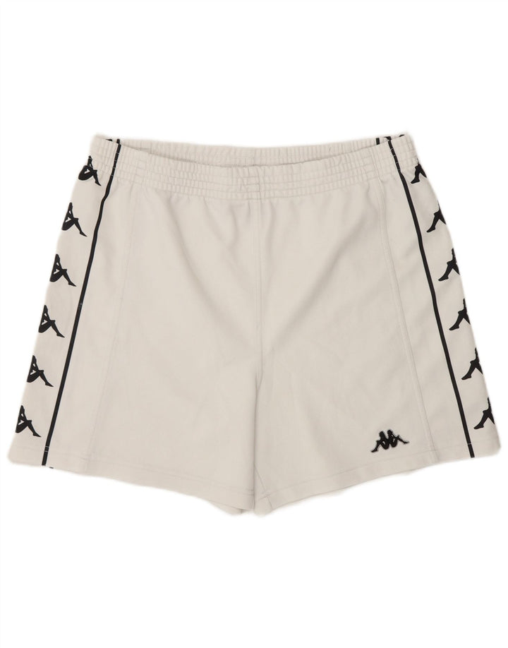 Kappa Mens Graphic Sport Shorts Large  White Polyester