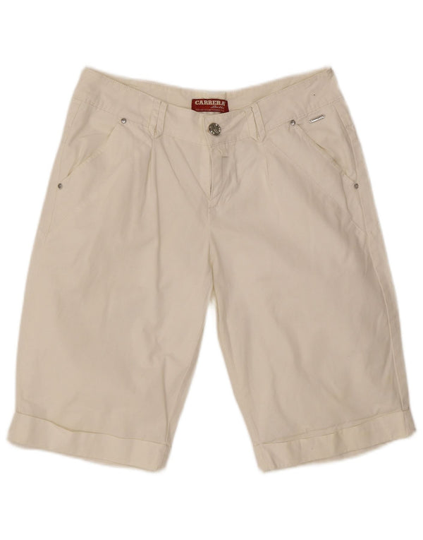Carrera Womens Bermuda Chino Shorts Medium W30 Off White Cotton