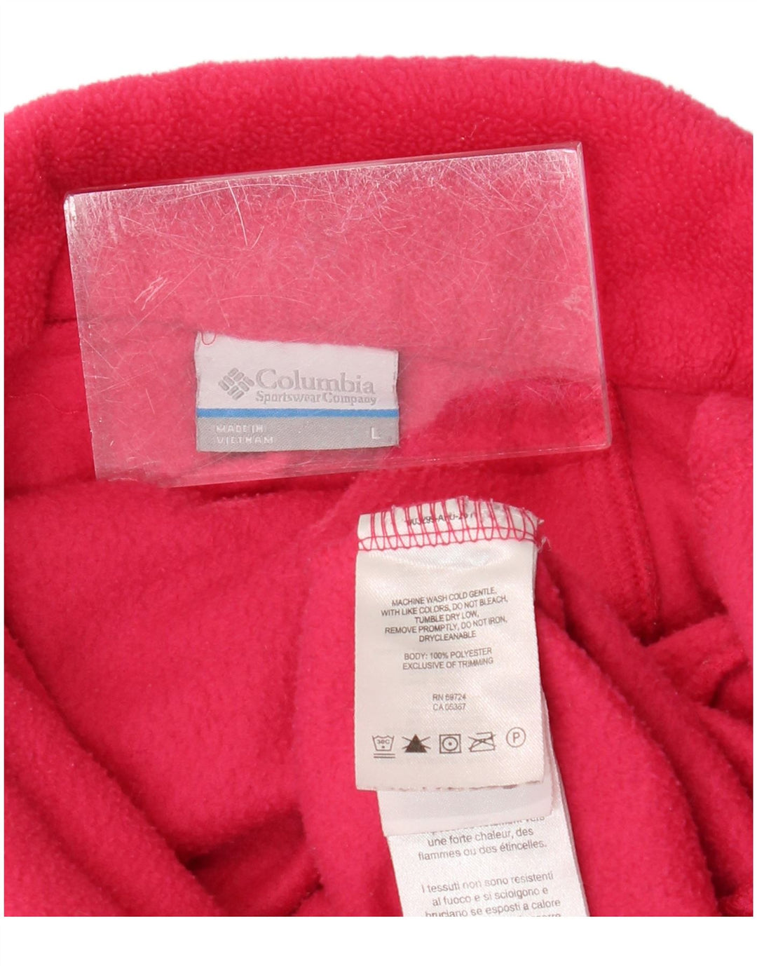 COLUMBIA Womens Fleece Jacket UK 16 Large Pink Polyester