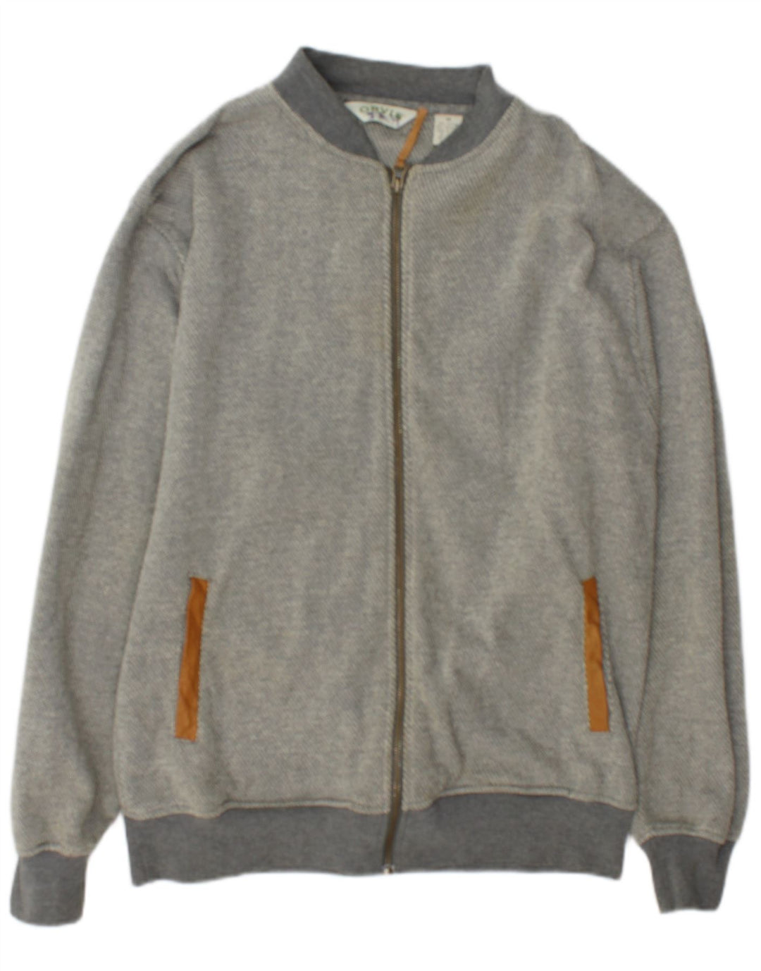 Orvis Mens Tracksuit Top Jacket Medium Grey Cotton