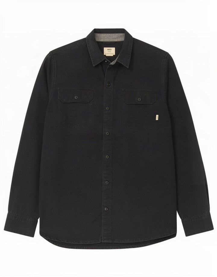 Vans Mens Shirt Medium Black Cotton