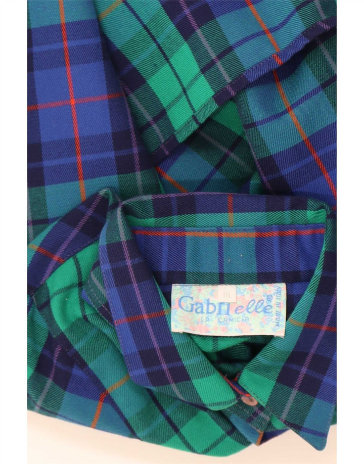 Gabri elle La Camicia Womens Flannel Shirt UK 16 Large Multicoloured Check