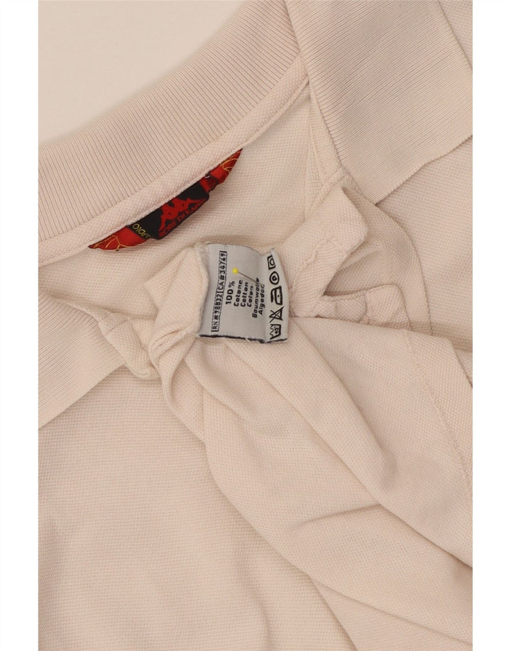 Kappa Mens Polo Shirt Medium Beige Cotton