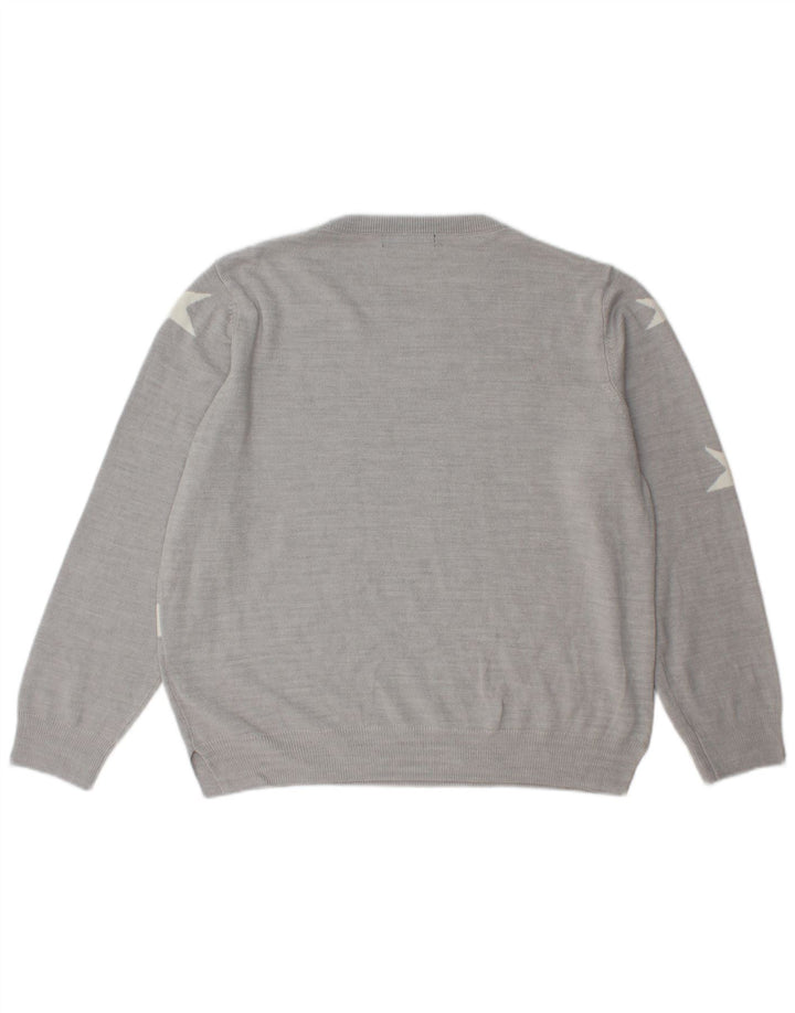 Marks & Spencer Womens Crew Neck Jumper Sweater UK 16 Large Grey