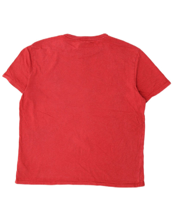 Polo Ralph Lauren Mens T-Shirt Top Large Red Cotton