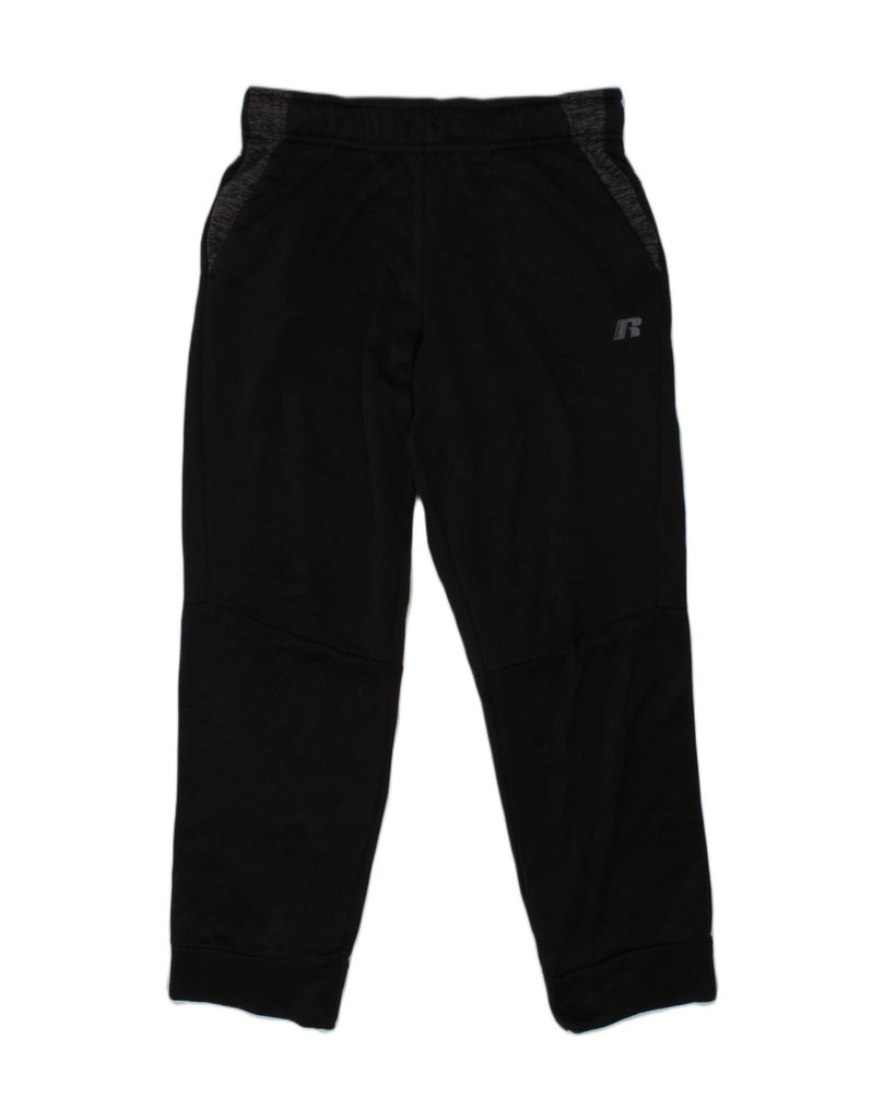 RUSSELL ATHLETIC Boys Tracksuit Trousers 10-11 Years Large Black Polyester | Vintage Russell Athletic | Thrift | Second-Hand Russell Athletic | Used Clothing | Messina Hembry 