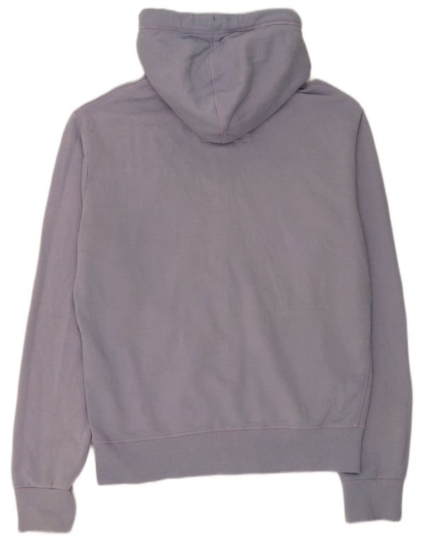 Superdry Womens Graphic Zip Hoodie Sweater UK 16 Large Blue Cotton
