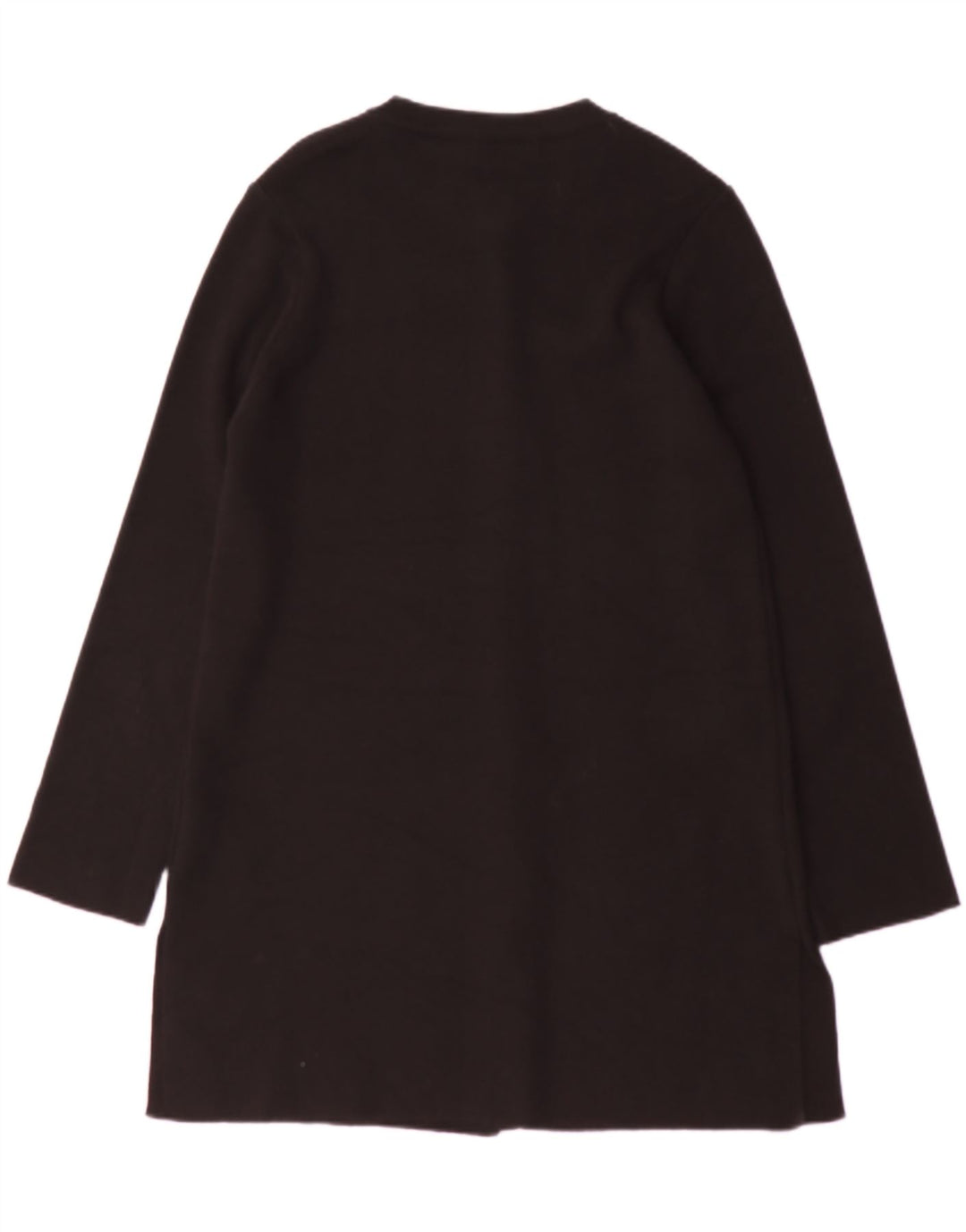 MARKS & SPENCER Womens Longline Cardigan Sweater UK 12 Medium Black Wool