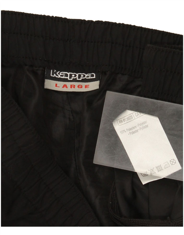 Kappa Mens Tracksuit Trousers Large Black Polyester