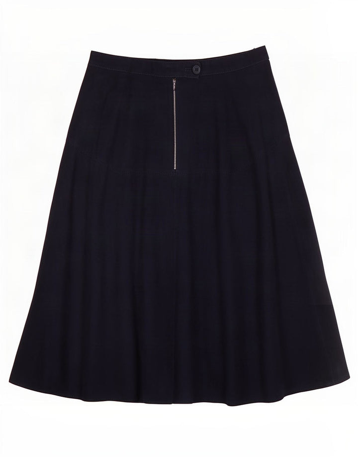 Vintage Womens Suede A-Line Skirt Medium W30 Navy Blue