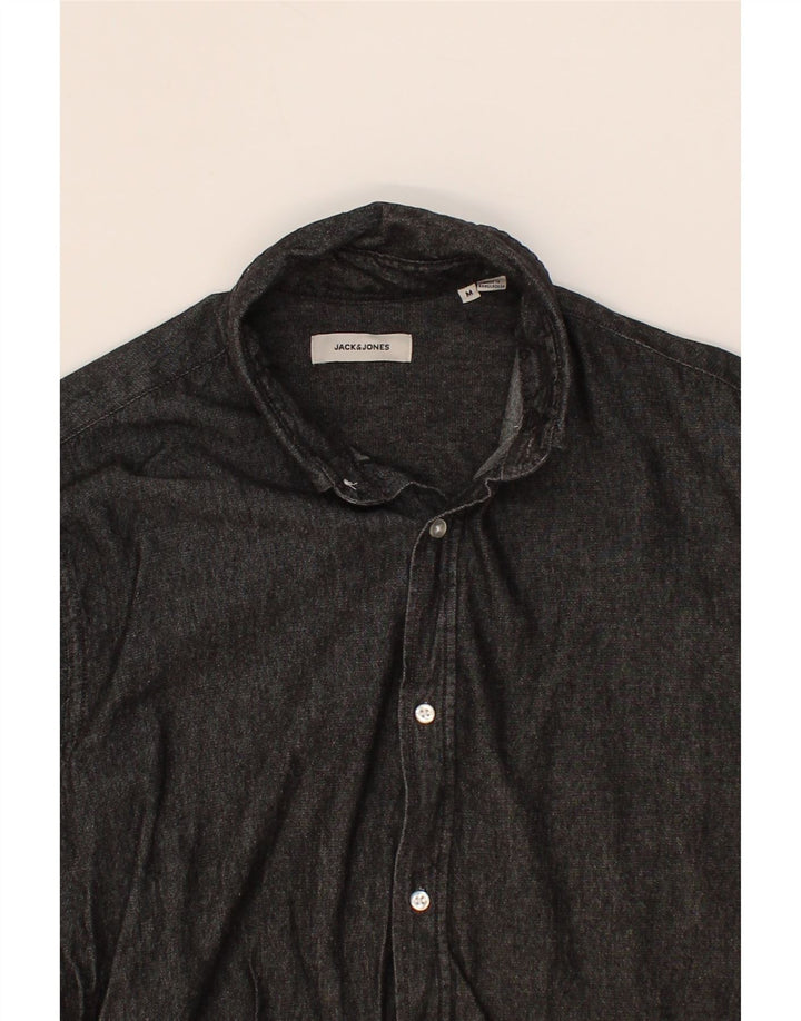 JACK & JONES Mens Shirt Medium Black Cotton Vintage Jack & Jones and Second-Hand Jack & Jones from Messina Hembry 