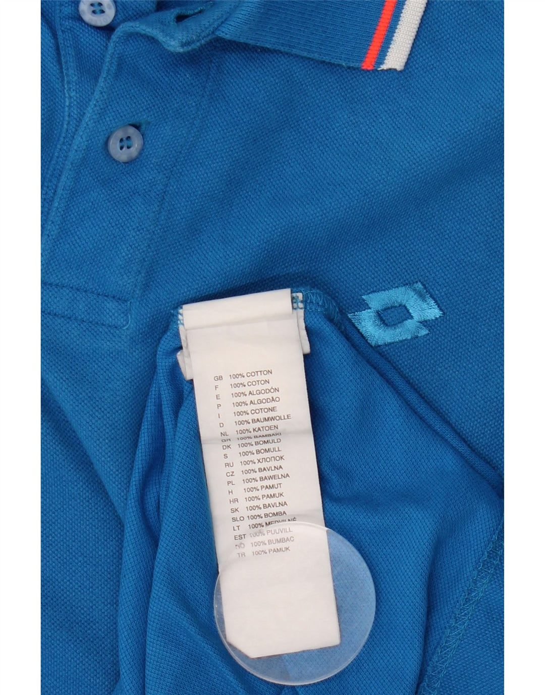 Lotto Mens Polo Shirt Small Blue Cotton