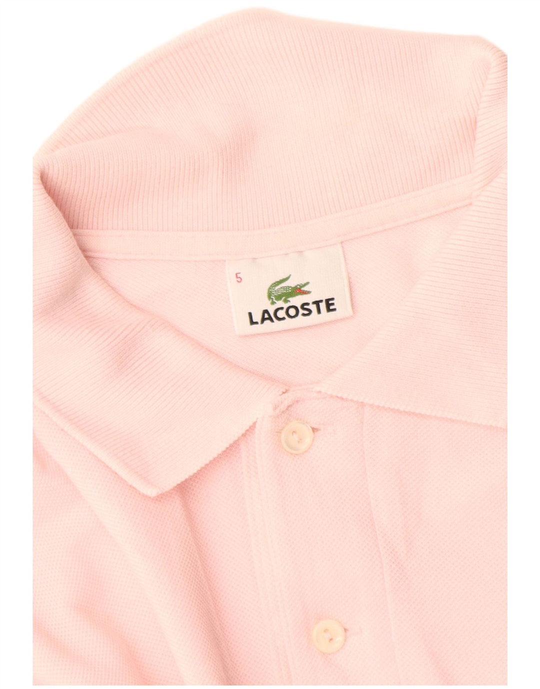 Lacoste Mens Polo Shirt Size 5 Large Pink