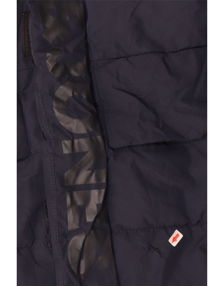 Jack & Jones Boys Graphic Hooded Padded Jacket 11-12 Years Navy Blue