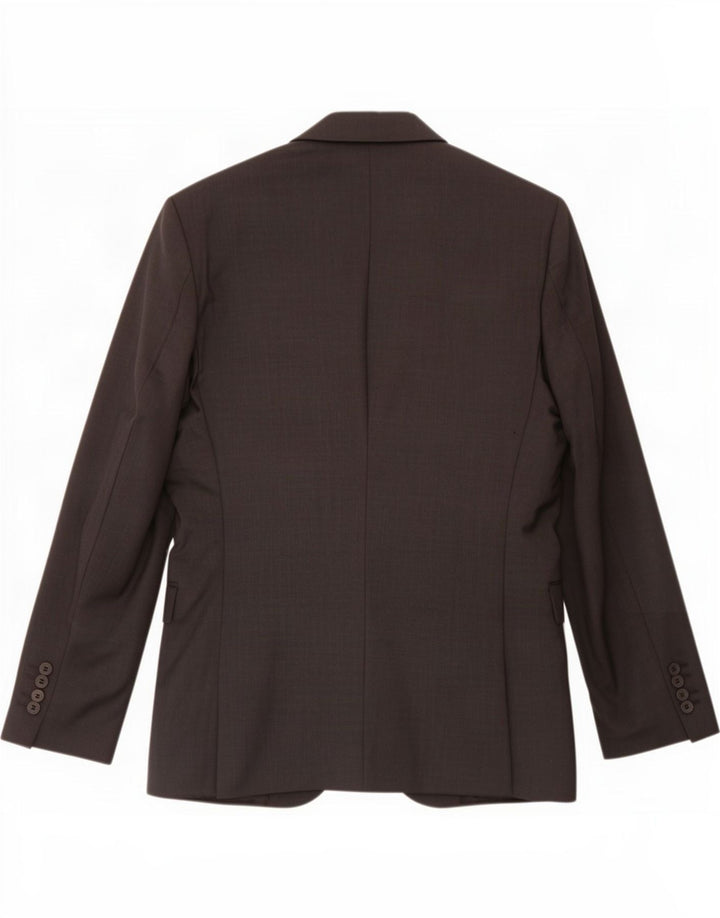 Hugo Boss Mens 2 Button Blazer Jacket EU 48 Medium Black Wool