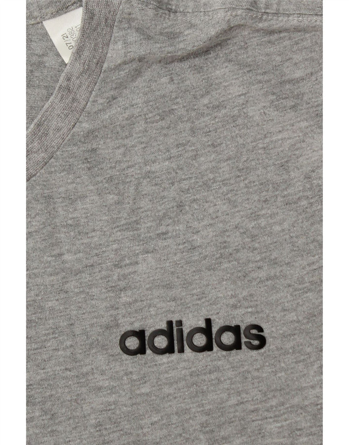 ADIDAS Mens T-Shirt Top Small Grey Cotton