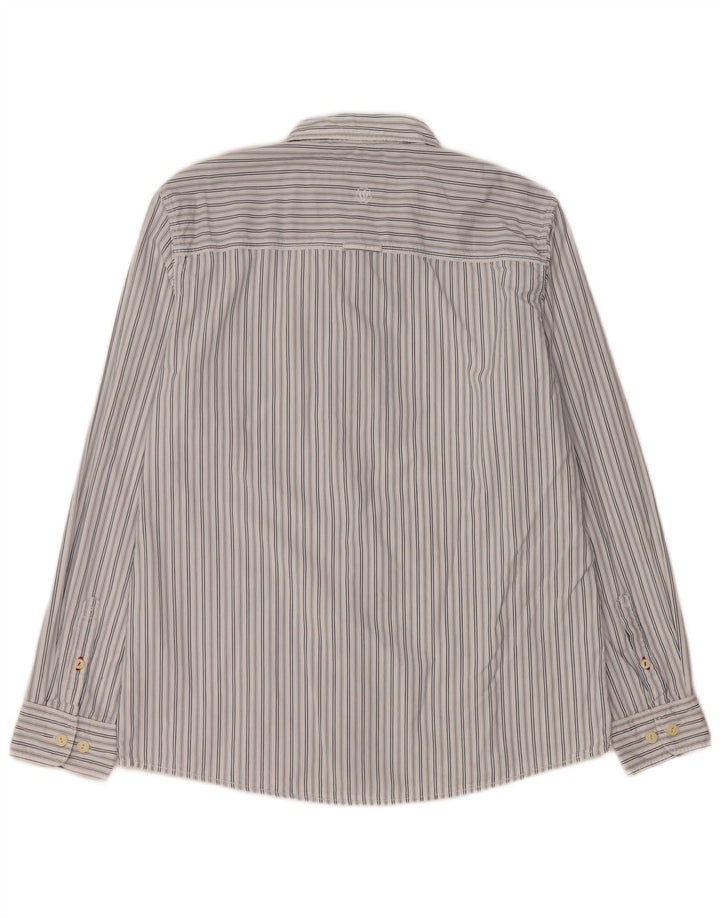 Fat Face Mens Slim Fit Shirt XL White Striped Cotton