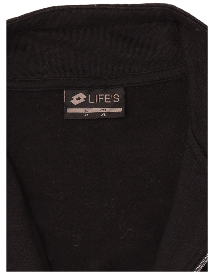 LOTTO Womens Tracksuit Top Jacket UK 18 XL Black