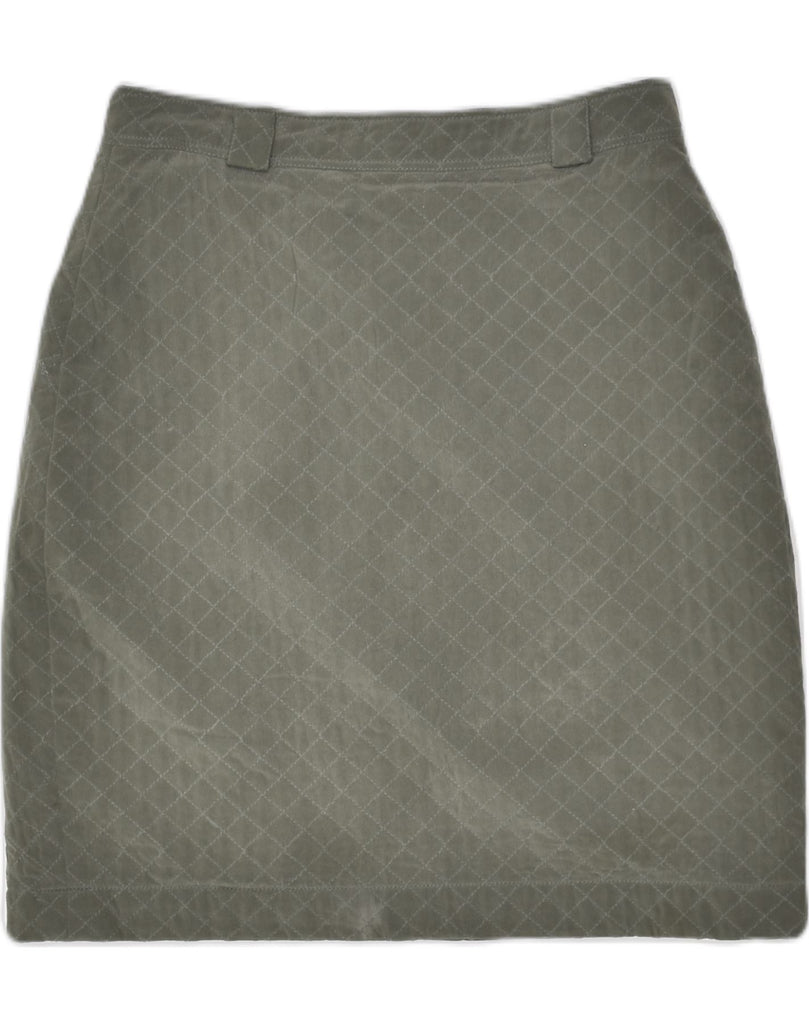 VINTAGE Womens Quilted Pencil Skirt W28 Medium Green Silk | Vintage Vintage | Thrift | Second-Hand Vintage | Used Clothing | Messina Hembry 