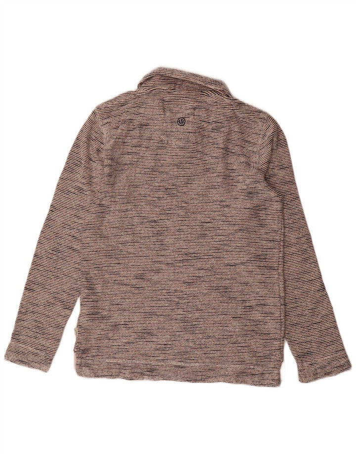 Fat Face Mens Zip Neck Sweatshirt Jumper Small Grey Flecked Cotton
