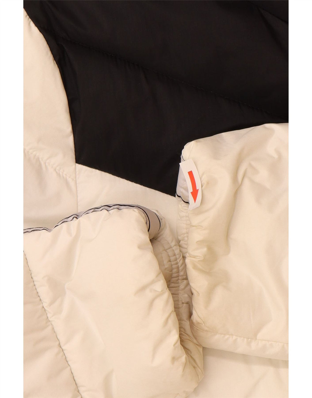 Champion Womens Graphic Padded Jacket UK 16 Large White Colourblock