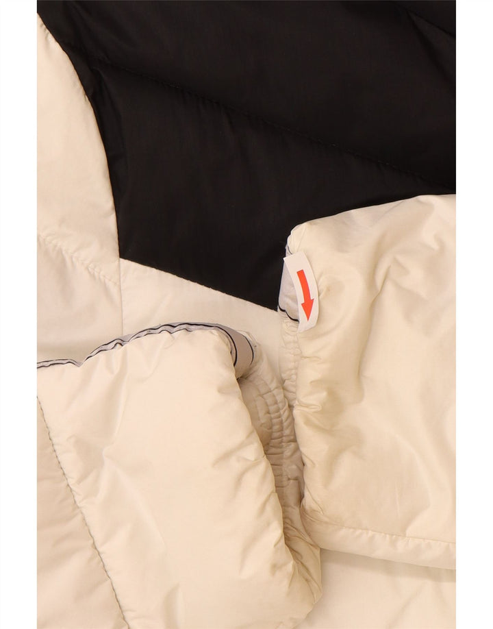 Champion Womens Graphic Padded Jacket UK 16 Large White Colourblock