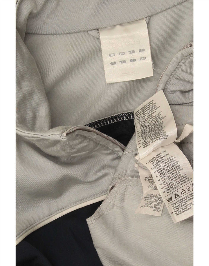Adidas Mens Tracksuit Top Jacket UK 42/44 Large Grey Colourblock Polyester