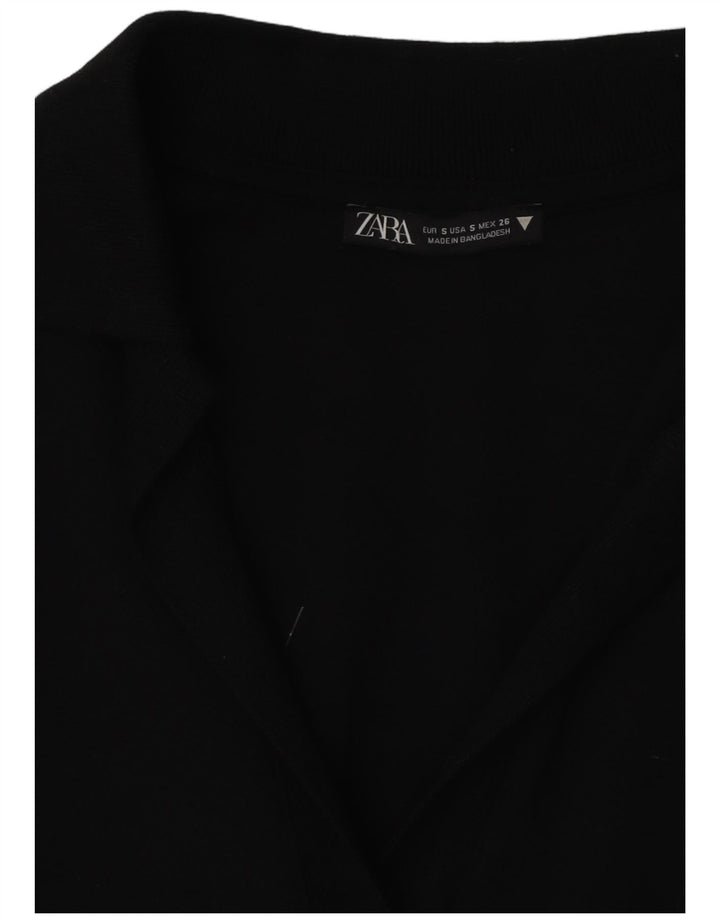 ZARA Womens Polo Dress UK 10 Small Black