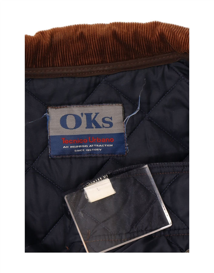 VINTAGE Mens Quilted Jacket UK 40 Large Brown Polyamide Vintage Vintage and Second-Hand Vintage from Messina Hembry 