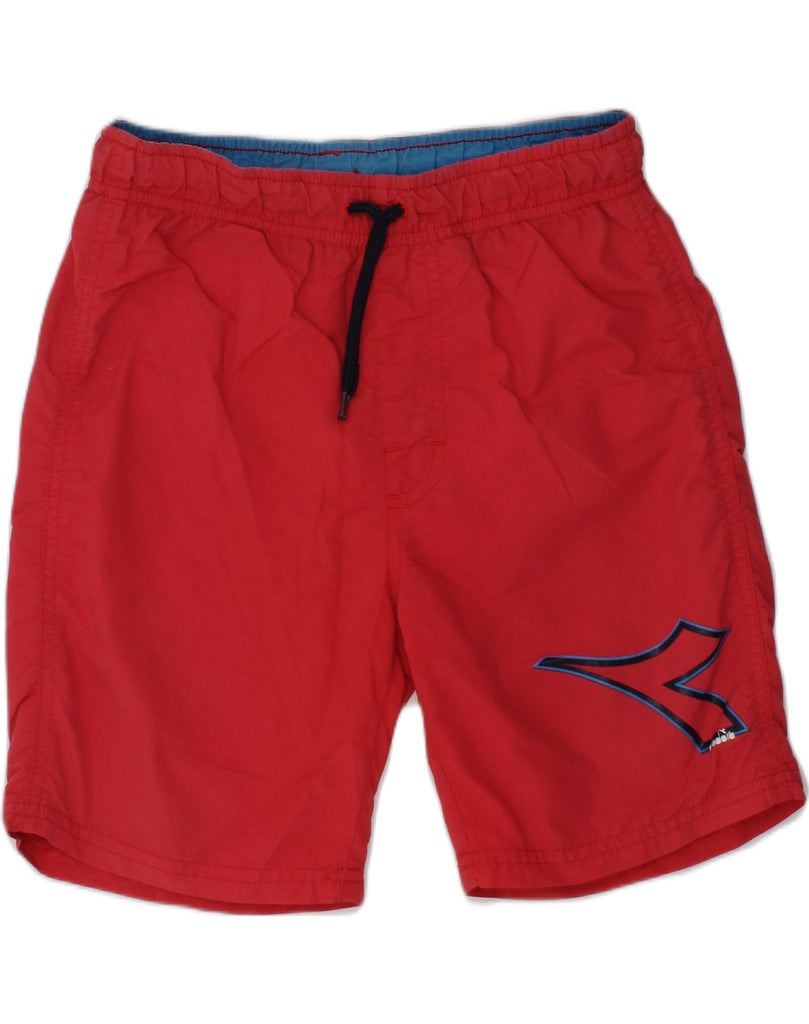 DIADORA Boys Sport Shorts 9-10 Years Large Red Polyamide | Vintage Diadora | Thrift | Second-Hand Diadora | Used Clothing | Messina Hembry 