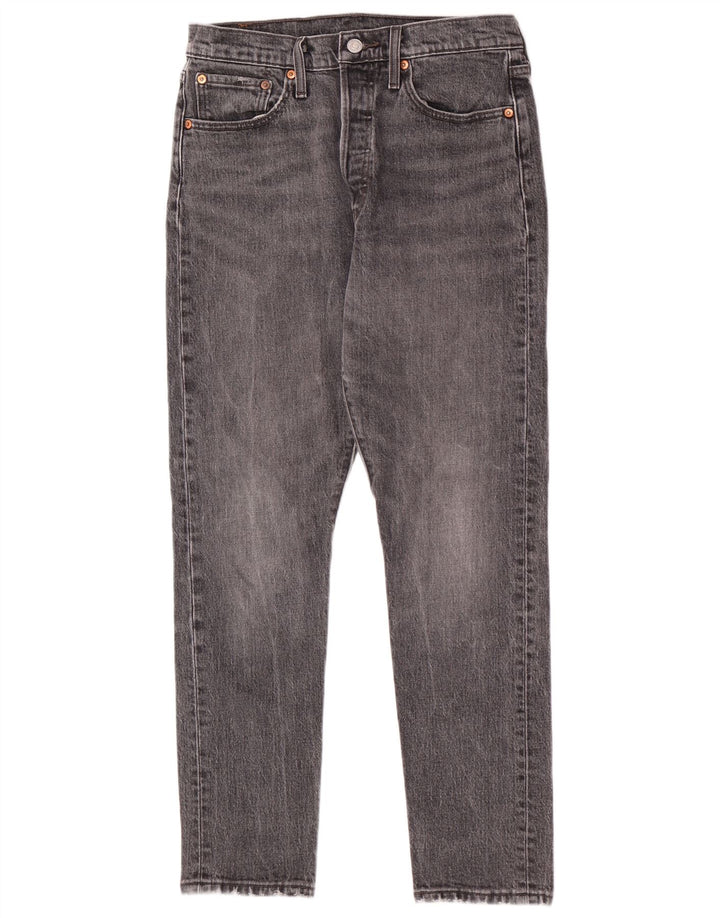 Levi's Womens 501 Slim Jeans W28 L28 Grey Cotton