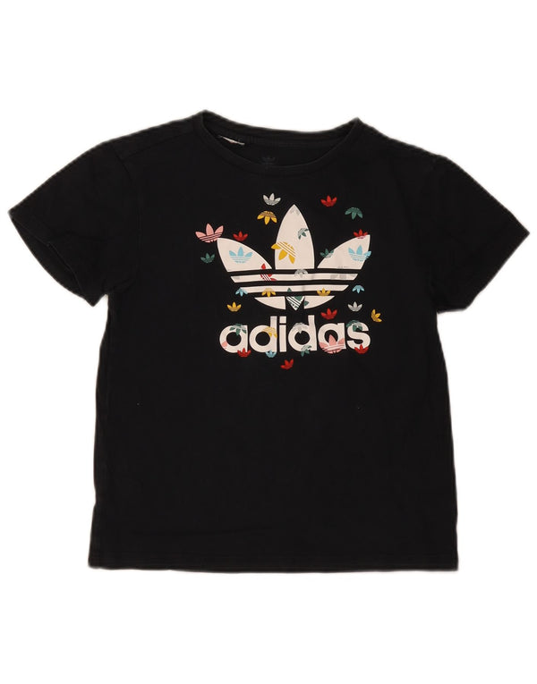 Adidas Girls Graphic T-Shirt Top 10-11 Years Black