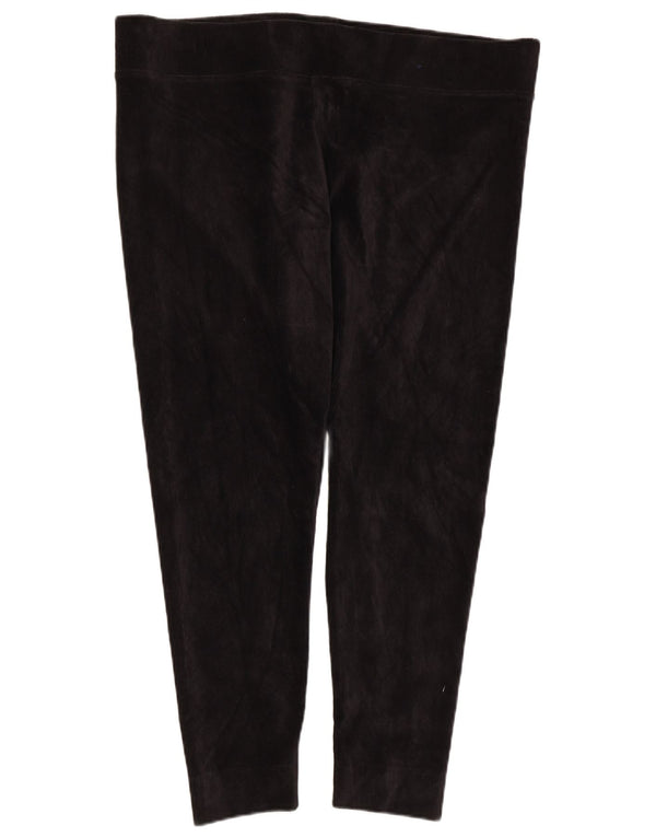 Marks & Spencer Womens Corduroy Leggings UK 20 2XL  Black Cotton