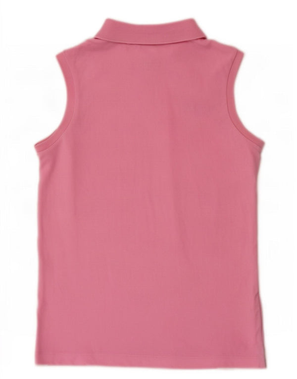 Lotto Womens Sleeveless Polo Shirt UK 8 Small Pink