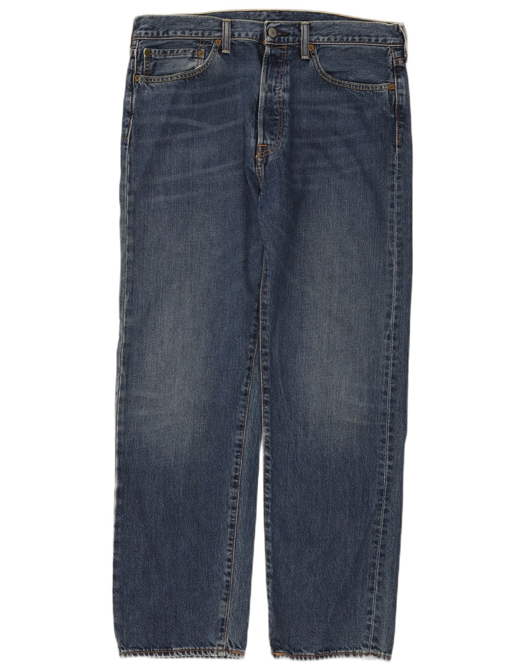 Levi's Mens 562 Straight Jeans W34 L32 Blue Cotton