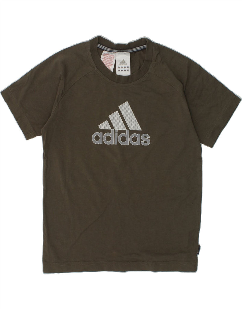 ADIDAS Boys Graphic T-Shirt Top 7-8 Years Grey Cotton | Vintage Adidas | Thrift | Second-Hand Adidas | Used Clothing | Messina Hembry 