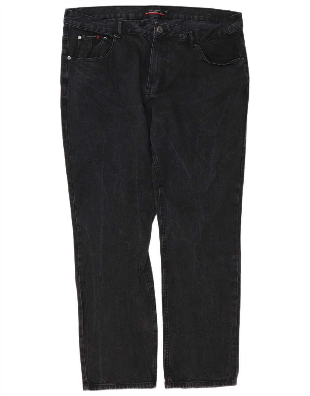 Pierre Cardin Mens Straight Jeans W40 L31 Black Cotton