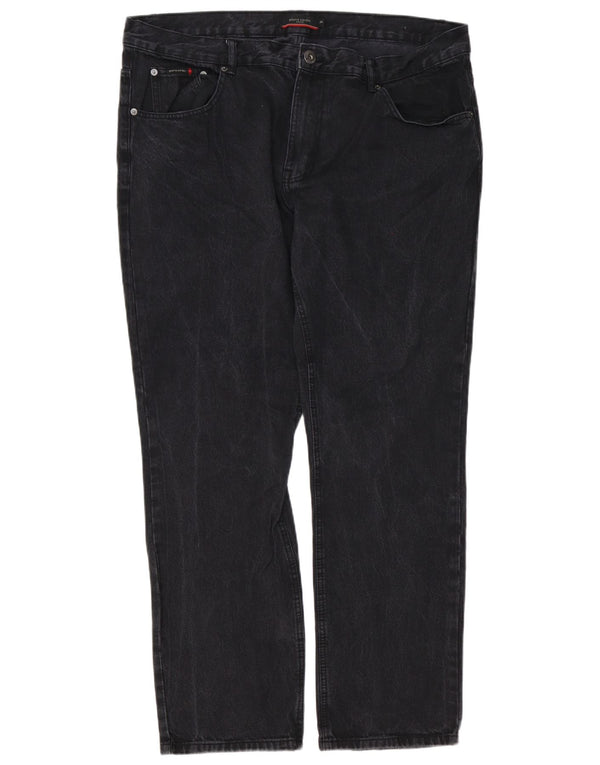 Pierre Cardin Mens Straight Jeans W40 L31 Black Cotton