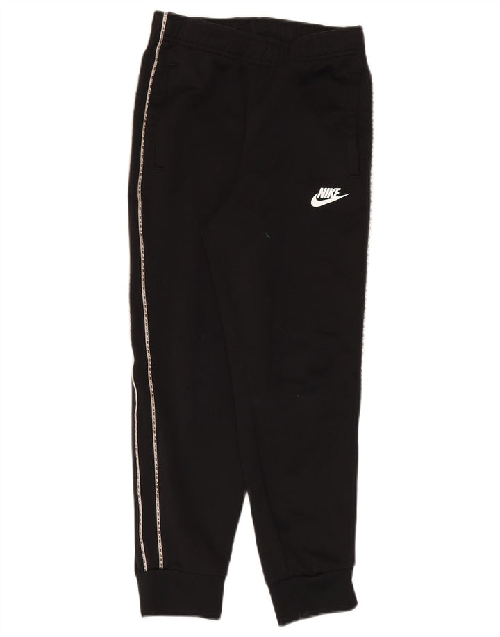 Nike Boys Tracksuit Trousers Joggers 10-11 Years Medium Black Polyester