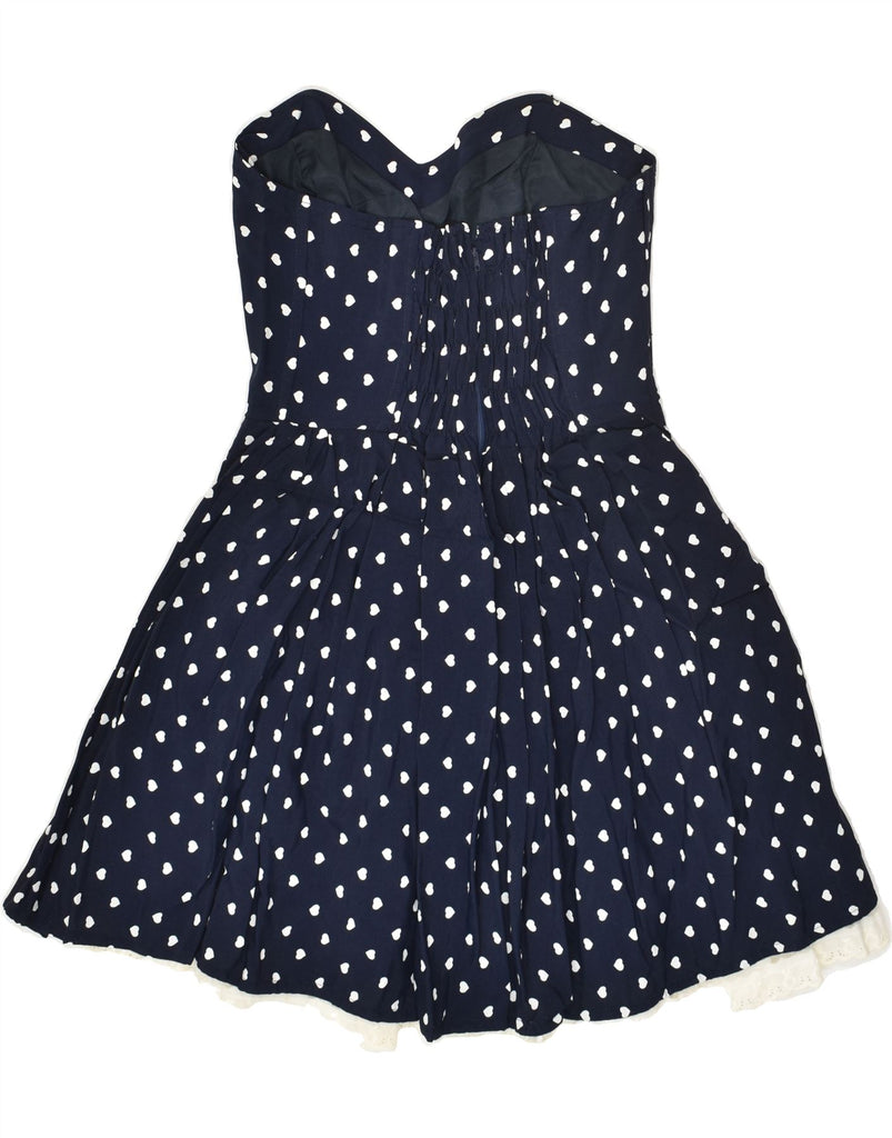 VINTAGE Womens Strapless Dress IT 42 Medium Navy Blue Heart | Vintage Vintage | Thrift | Second-Hand Vintage | Used Clothing | Messina Hembry 