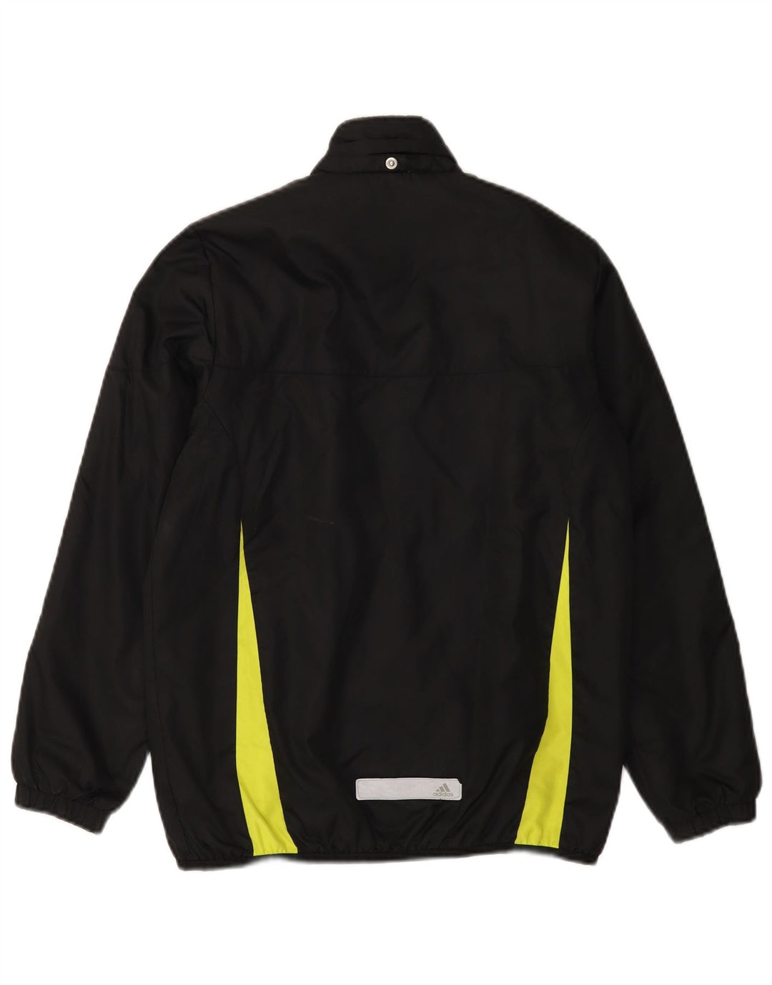 ADIDAS Boys Tracksuit Top Jacket 11-12 Years Black Colourblock Nylon