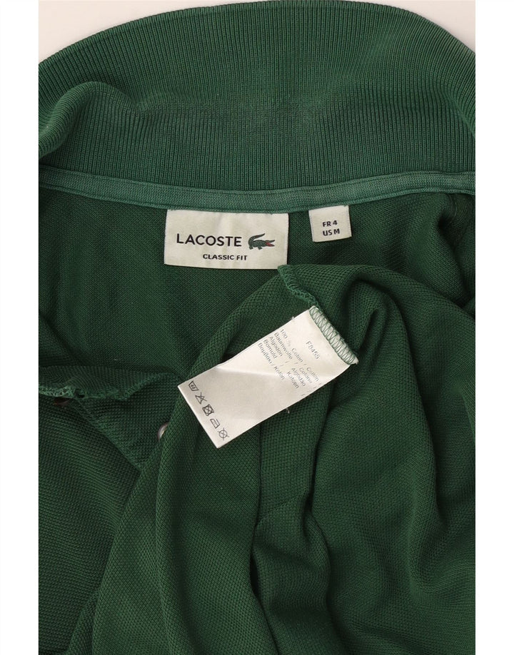 Lacoste Mens Classic Fit Polo Shirt Size 4 Medium Green Cotton